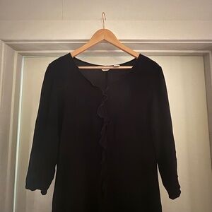 J. Jill Classic Black Rayon Dress